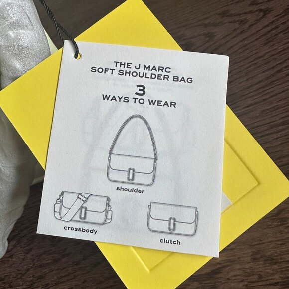 NWT! NEW!New Marc Jacobs J Marc Mini Shoulder Bag -Croc-embossed Leather Yellow - Picture 9 of 10